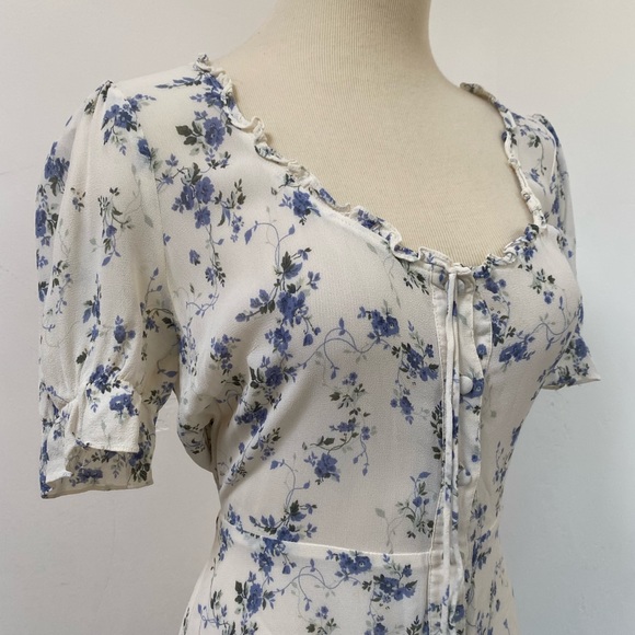 Reformation Page Dress in Madeline Size 6 - Picture 5 of 7